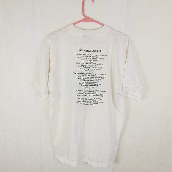 Vintage Screen Stars Best 1990 Goodbye Comisky Field white tshirt size XL - Picture 2 of 5